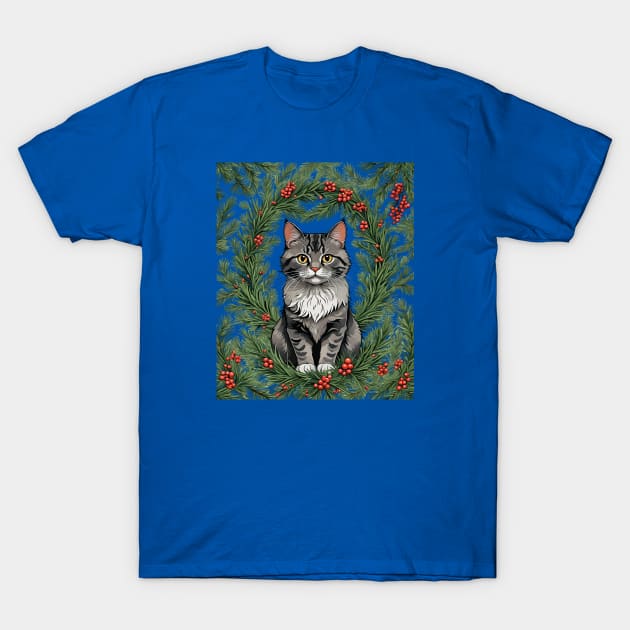 Cute Maine Cat With Pine T-Shirt by taiche